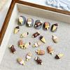 30Pcs New Cute Resin  Cartoon Animal Popsicle Series Flat Back Manicure Parts Embellishments For Hair Bows Accessories