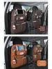 Car Rear Seat Leather Organizer with Tray