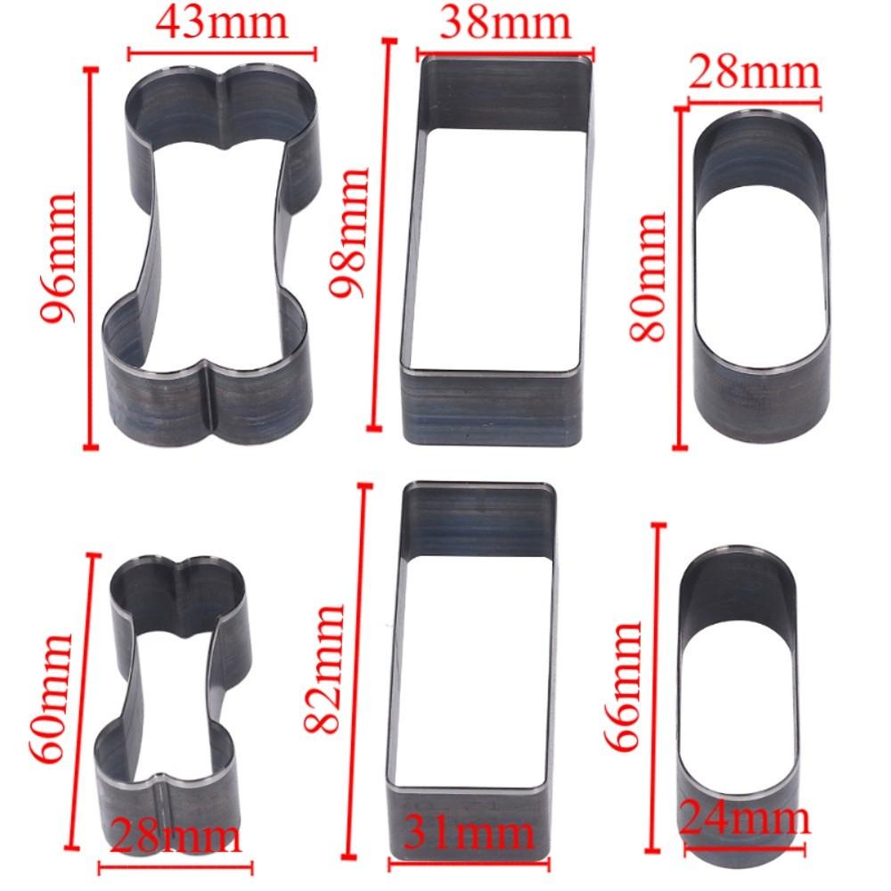 Bone Shape Leather Cutting Die Set Rectangle Craft Hole Puncher  Handmade DIY Leather Craft