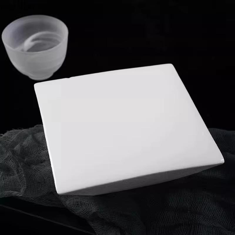 Креативная неровная керамическая тарелка на высокой ножке, ресторанная тарелка для дим-самов, суши, тарелка для молекулярной кухни, специальная посуда