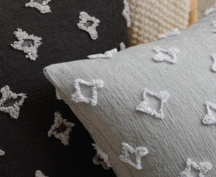 Ins Flower Star Хлопковая наволочка Подушка для талии Спальня Диван Плавающая спинка Чехлы для подушек