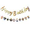 Paper Happy Birthday Banner Cute Animal Animal Birthday Banner Pet Theme Banner  Baby Shower