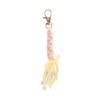 Fashion Hand Woven Rope KeyChain Flower Key Ring Bohemian Knitted Keyrings Charm Bag Pendant Key Accessory Gifts