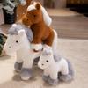 Little Pony Plush Toy Adorable Foal Stuffed Animal Doll Soft Realistic Horse Plushie Christmas Birthday Gifts for Children Friends Family