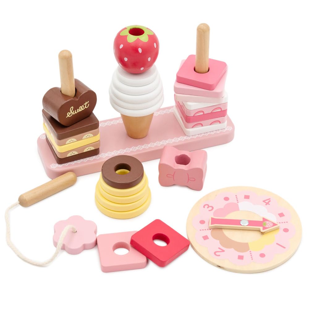 Mother Garden Sweets Wooden Toy for Ages and Ring, 1.5 Up, 441-37107