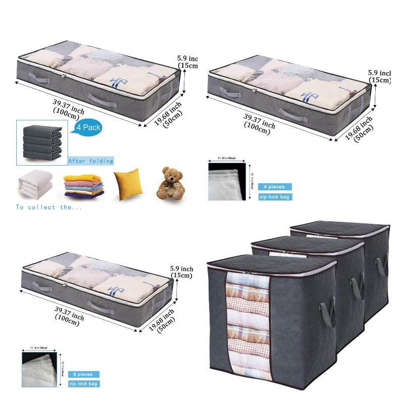 Durable Non-woven Fabric Bedside Storage Box For Clothing And Other Miscellaneous Items