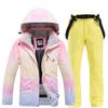 Women Ski Suit Ski Jacket+Pants Women's Winter Breathable Warm Sports Waterproof Windproof Skiing and Snowboarding Suits Ski Set