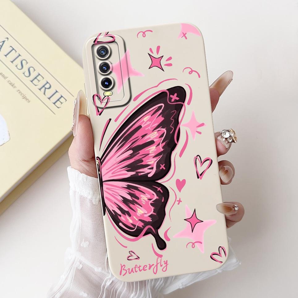 For Vivo V2027 V2028 V2029 Back Cover Vivo Y11S Y12s Y12a Y20 Y20s Y20i Case Girly Fashion Funda Soft Liquid Silicone Bumper