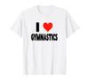 I Love Gymnastics Heart Vault Uneven Bar Balance Beam - T-Shirt