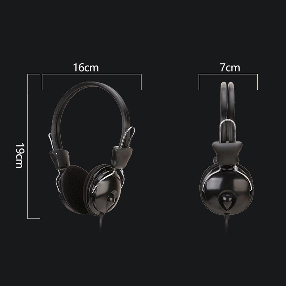 3.5mm Wired Hd Sound Headphones Over Ear Headset Bass Hifi Music Stereo Earphones Flexible Adjustable Headset For Pc Mp3 Phone
