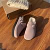 Женские Birkenstocks на толстой подошве для летних лет с плюшевой и пушистой внешней отделкой Baotou Boken увеличивают рост вполовину