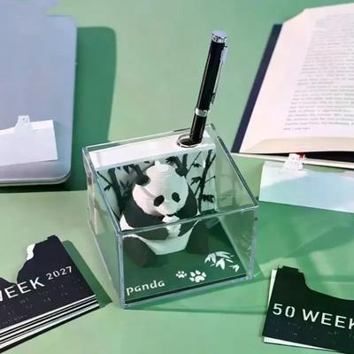 Календарь-часы 2027 Настольный календарь 3D отрывной календарь Бумажная резьба Арт Ежедневник Блокнот Рождественское настольное украшение