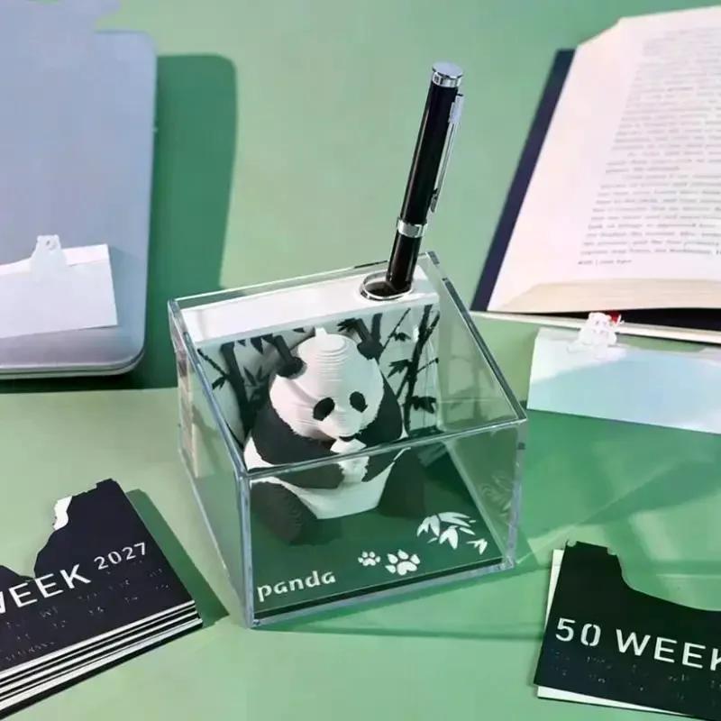 Календарь-часы 2027 Настольный календарь 3D отрывной календарь Бумажная резьба Арт Ежедневник Блокнот Рождественское настольное украшение