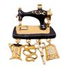 Women Vintage Sewing Machine Brooch Pin Shirt Sweater Neck Clip Backpack Badge