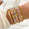 Bohemian Colorful Beaded Bracelet Stretchy Wrap Charm Hand Chain New Beaded Bangles  Beach