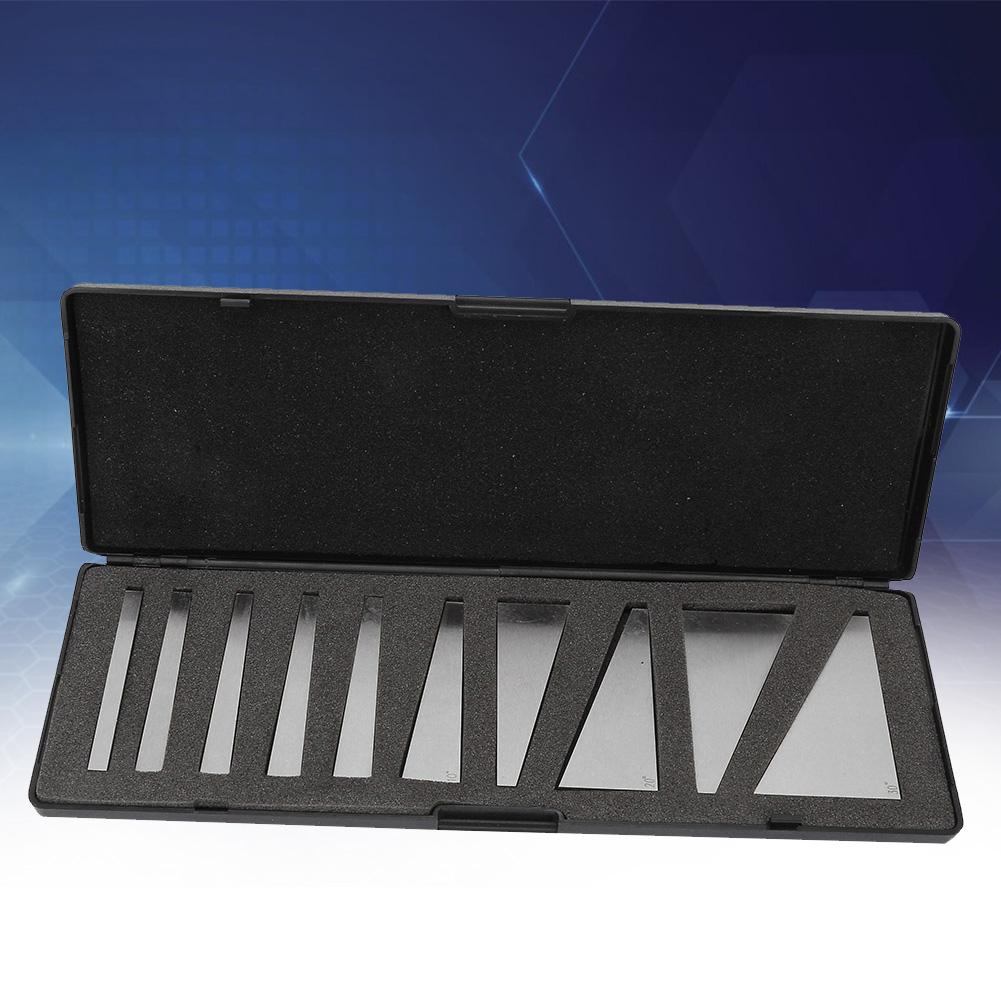 Набор угловых блоков 10 шт. Угловой калибр Инструмент для точной калибровки углов для машиностроителей 1 30 градусов