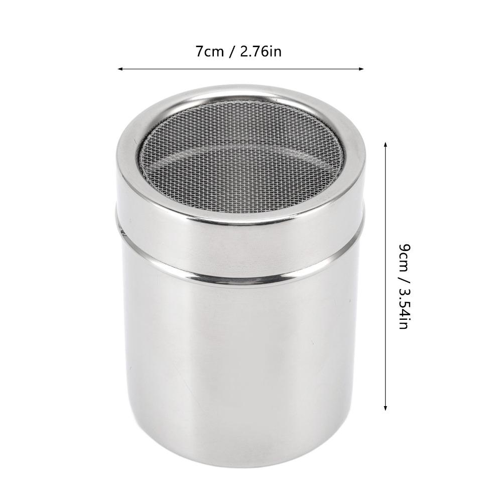 Rustproof Flour Sifter Shaker Stainless Steel Seasoning Shaker Dredge Salt Dispenser For Baking