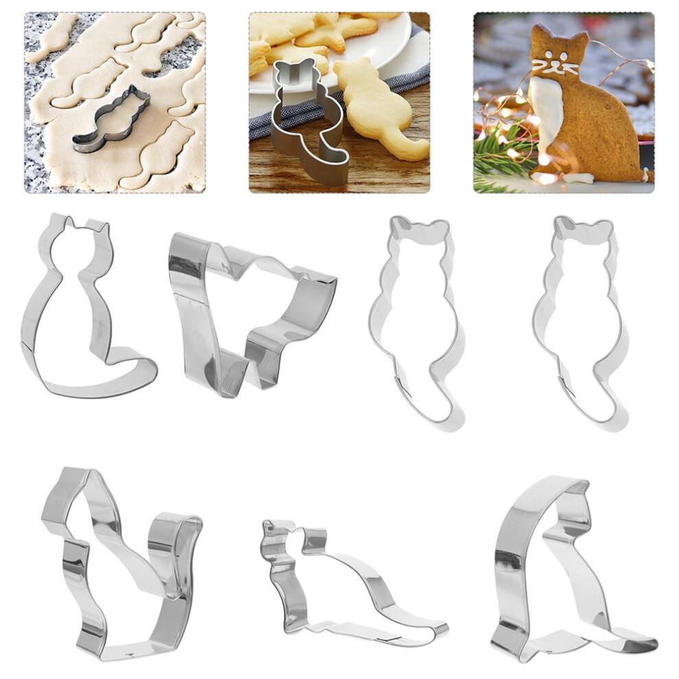 Cat Shape Biscuit Cutters Set 8 Pieces