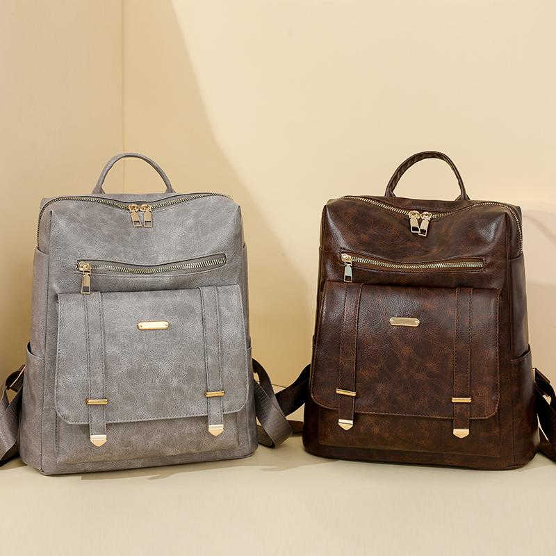 ПУ рюкзак ретро рюкзак большой емкости женская дорожная сумка