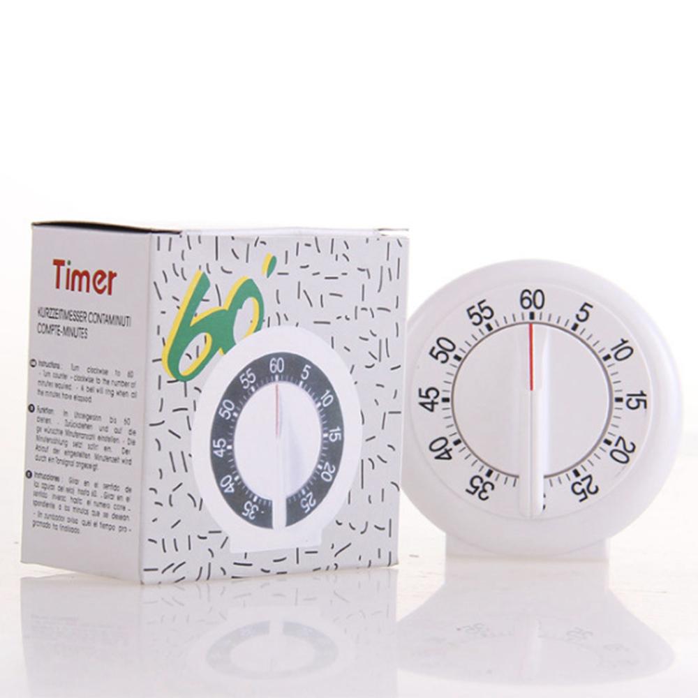 Mechanical Timer 60-Min Countdown White ABS Modern Standing Design Ideal for Kitchen Study Office3