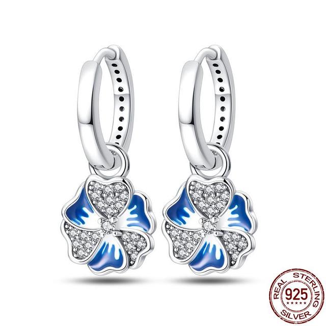 100% настоящие серьги из серебра 925 пробы, снежинка, циркон, в форме сердца, золото, розовое золото, циркон, ювелирные изделия, сверкающий кулон-обруч