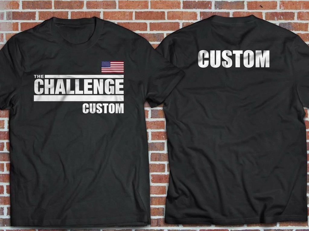 MTV The Challenge Custom Name front and back w/ Flag shirt total madness