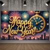 Clock Theme Banner Night Sky Background Night Sky Banner New Year Celebration Banner Sparkling Effect Happy New Year Decor