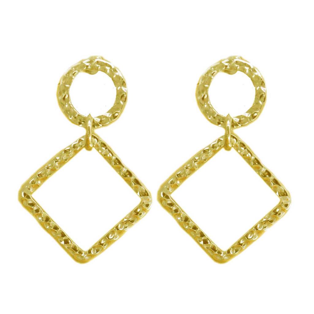 Квадратные кованые серьги из стерлингового серебра 925 пробы, круглые серьги-гвоздики ручной работы, подарок для нее