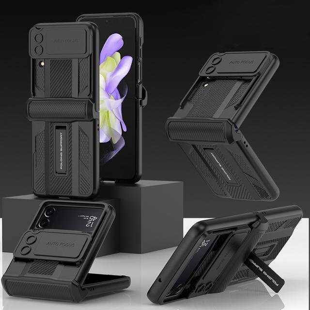 Магнитная шарнирная крышка объектива для Samsung Galaxy Z Flip 4 5g, чехол с кронштейном, жесткий противоударный защитный чехол для Samsung Z Flip4