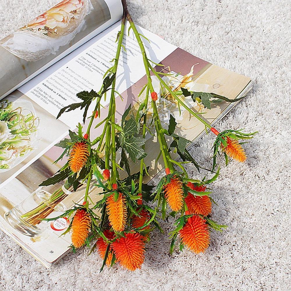 Искусственная ветка морского падуба с эффектом реального прикосновения, ручная работа, искусственные цветы, декор для свадебной вечеринки