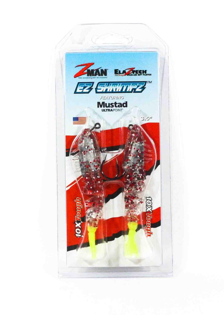 Zman Мягкая приманка Shrimpz оснащенная 3,5 дюйма 2 шт./уп. Креветка Po Boy (1423)