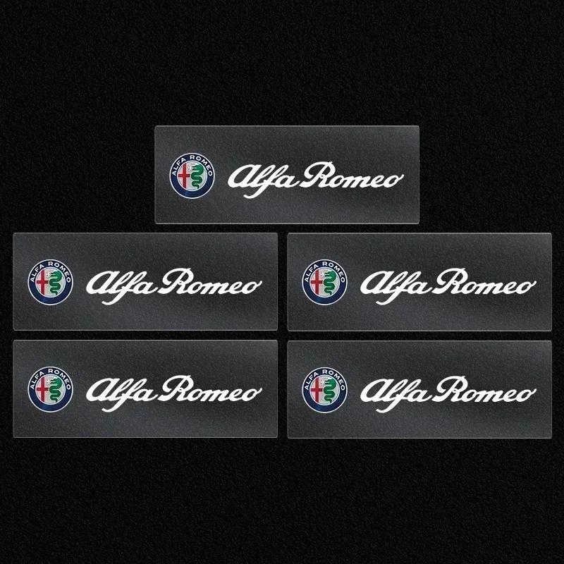 Car Stickers For Alfa Romeo 1/2/5/10Pcs Car Logo Car Door Handle Anti Scratches Stickers For Alfa Romeo Giulietta GT 159 147 156