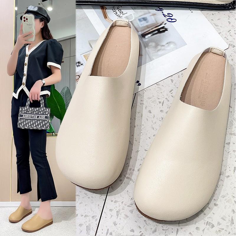 Модные женские модные балетки тапочки летний новый стиль уличные нескользящие пляжные туфли женские повседневные туфли на плоской подошве комфортные с мягкой подошвой домашние шлепанцы