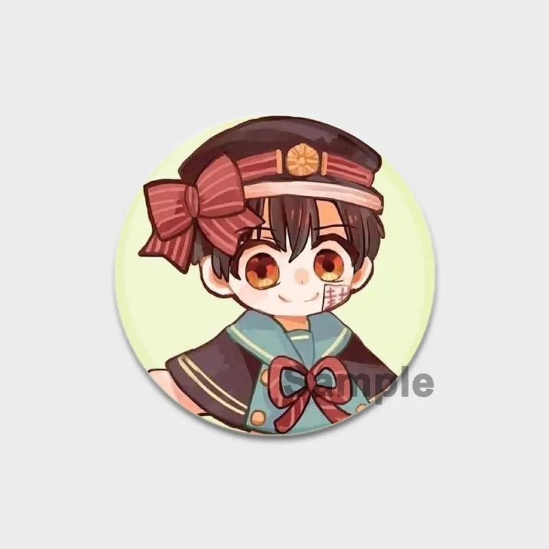 32/44/58 мм эмалевые булавки ручной работы, ювелирные аксессуары, аниме-брошь-булавка в виде унитаза Ханако-кун для одежды, украшения для рюкзака, значок для косплея