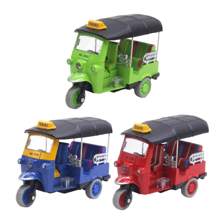 Cute Thai Tricycle Model Toy Alloy Tricycles Vehicle for Kids and Home Decoration with Vibranted Color and Alloy