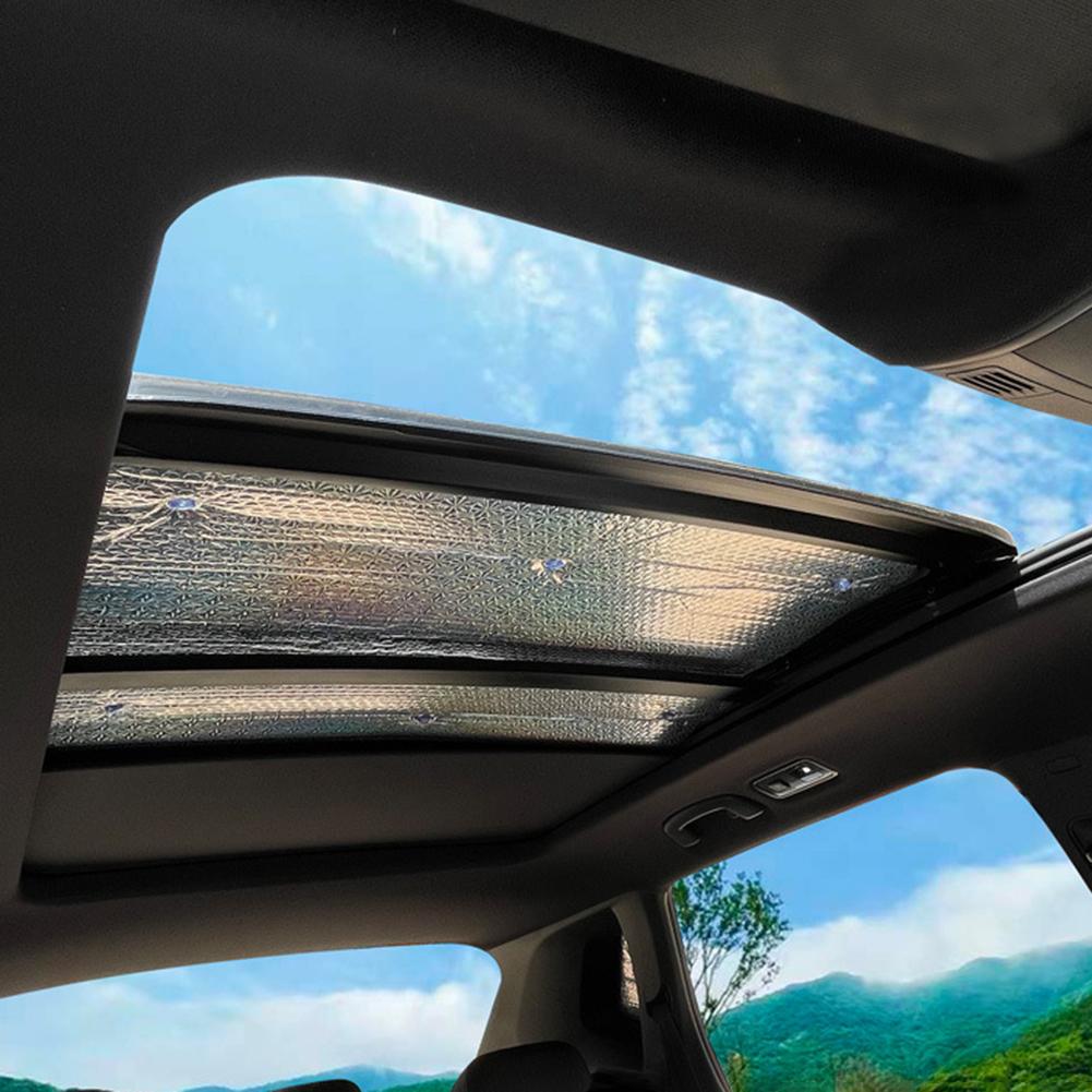 2Pcs Car Sunroof Sunshade Heat Insulation Cover Windscreen Sun Shade Sun Protection Fit for Byd Atto 3 Yuan Plus MG ZE EV
