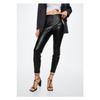 Leather Look Legging With Slits On The Legs