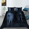 Wolf Digital Printing Quilt Cover Pillowcase Two Three Piece Set Polyester