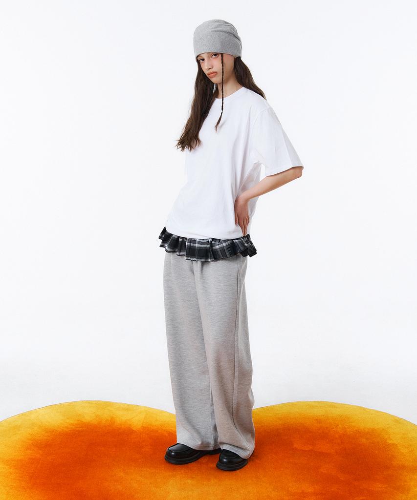 RANDOMOFF [Unisex] Basic Line One Tuck Wide Sweat Pants (2Color)