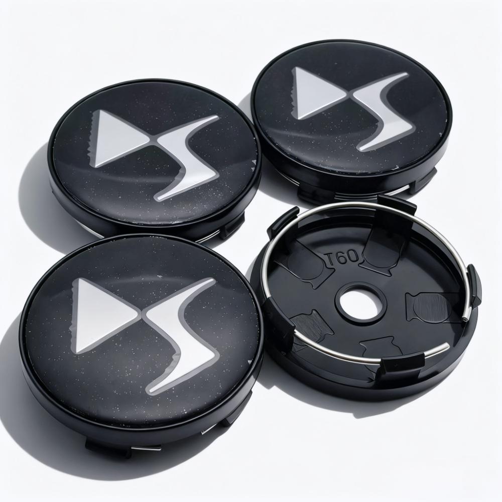 4pcs DS Logo Emblem Car Wheel Center Caps 60MM 56MM Wheels Hub Cap DS3 DS5 Badge Rim Hubcaps Dust Cover Replace Car Accessories