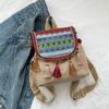 Сумка через плечо с двойным ремнем, рюкзак для девочек-студентов, универсальная сумка с кисточками, школьный рюкзак в этническом стиле для отдыха