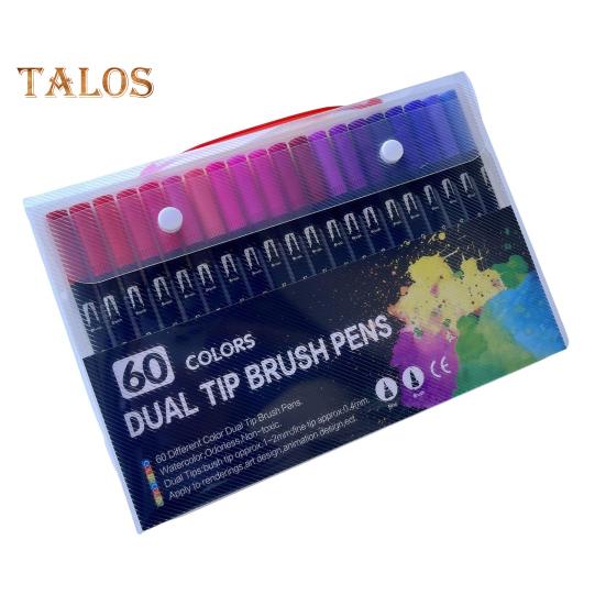 Набор цветных ручек для граффити, цветные контурные ручки, двухсторонняя кисть и тонкие маркеры для письма, раскрашивания в стиле скрапбукинга