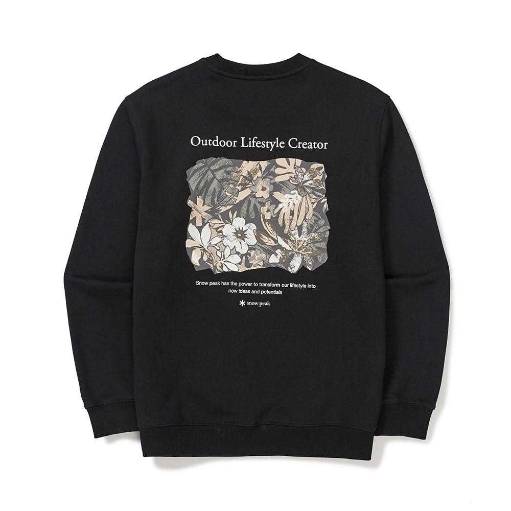 [Snowpeak] Tropical Graphic Sweatshirt Black (S24FUFHT64)