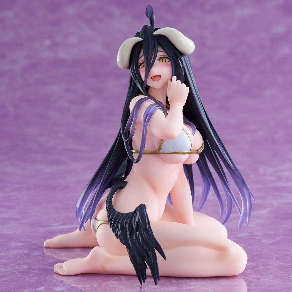 13см Аниме Фигурка Альбедо Купальник поза на коленях Альбедо Фигурка ПВХ Модель красоты Игрушка Кукла Взрослая Коллекция Рождественский Подарок