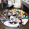 1pc Anime Cartoon Design Round Carpet  Office Chair Mat with Colorful Floral Patterns for Home Decor, Seasonal Gift, Suitable for Office