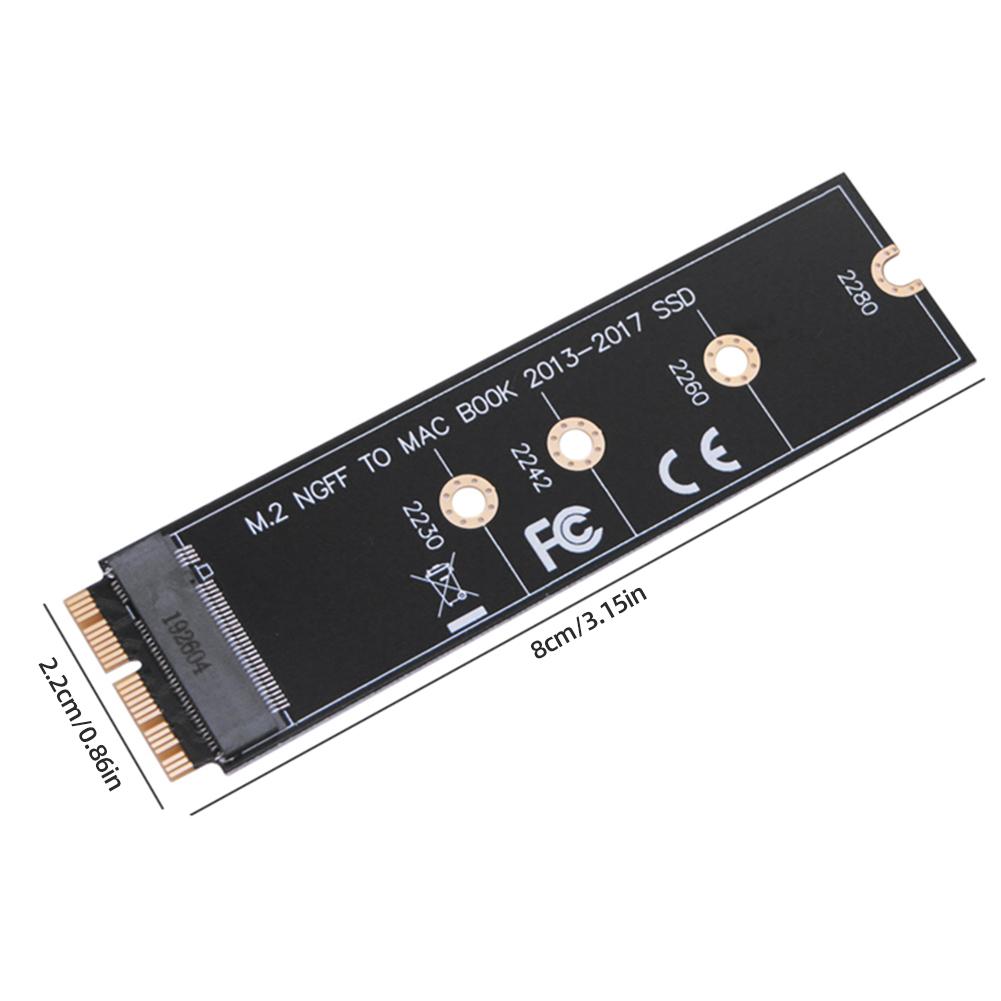M.2 NVME SSD Adapter PCIE3.0 SSD Converter SSD Conversion Card for MacBook Air 2013- 2017 for Pro A1465 A1466 A1398 A1502