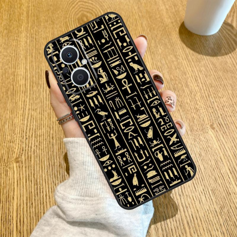Древнеегипетский иероглифический чехол Funda для OPPO Reno 7 8 Lite 14 F 13F 12F 11F 13 12 11 10 Pro OPPO Find X9 X8 X6 X5 Pro