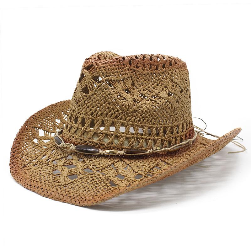New travel shade casual versatile beach spring and summer retro denim straw hat men's and women's hats