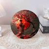 Круглая металлическая настенная art 8x8 дюймов Японская женщина Кимоно Цветок вишни Винтажный Декор для дома Устойчивый к УФ царапинам Подвесной знак