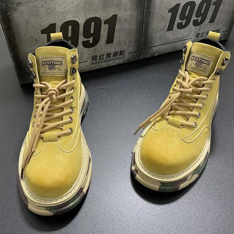Ботинки для мужчин, новые ретро-обувь весна-осень, мужская обувь, удобная обувь, винтажная мода, размер 45, классика, повседневная обувь